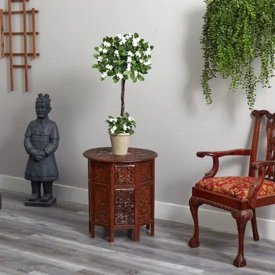 3ft. White Stephanotis Topiary In Planter {6}