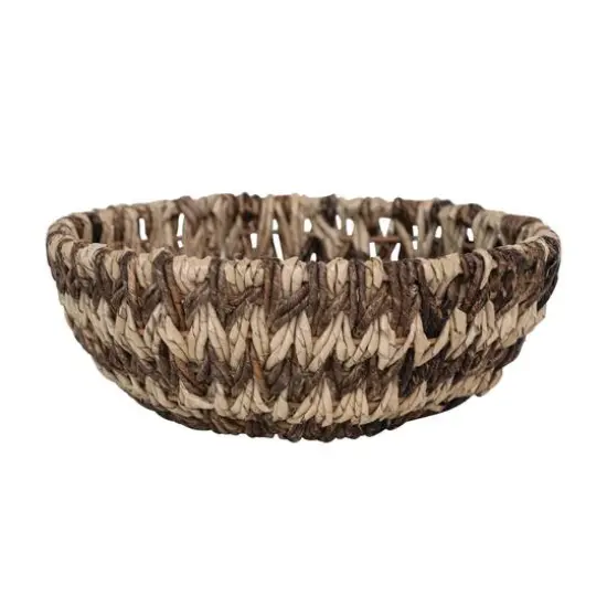 Hello Honey&reg; 12.5" Brown Woven Buri & Banana Fiber Basket Organizer {3}