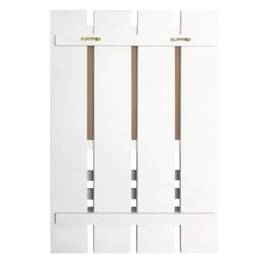 Elegant Designs Chalkboard Sign, Key Holder & Mail Storage Accent White Wash {9}