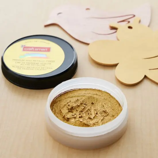 Premium Wax Metallic Finish By Craft Smart&reg; Gold {3}
