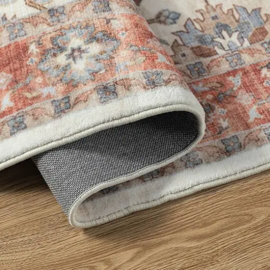 Glitzhome&reg; Ivory & Red Oriental Area Rug {5}