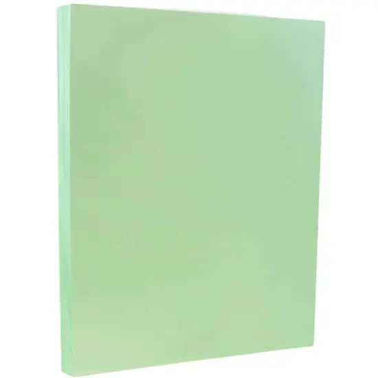 JAM Paper 8.5" x 11" Vellum Bristol Cardstock, 50ct. Green {1}