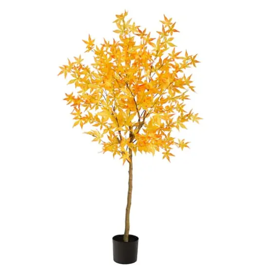 5ft. Yellow Autumn Maple Artificial Fall Tree {1}