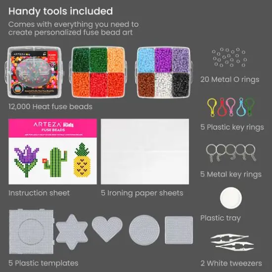Arteza® Kids Basic Theme Assorted Crafts Heat Fuse Bead Kit {3}
