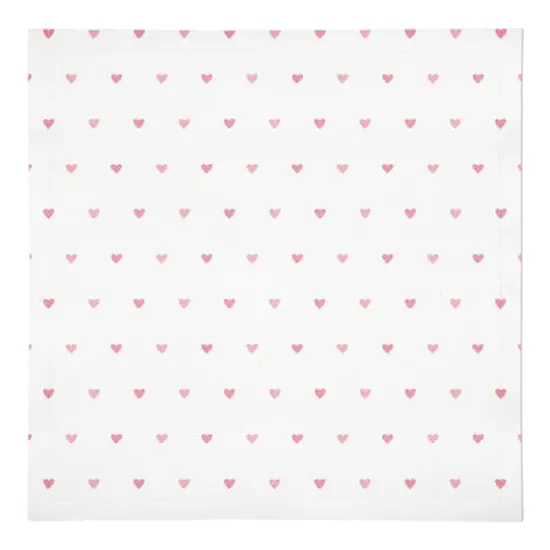 Simple Heart Pattern 10" x 10" Cotton Twill Napkin {1}