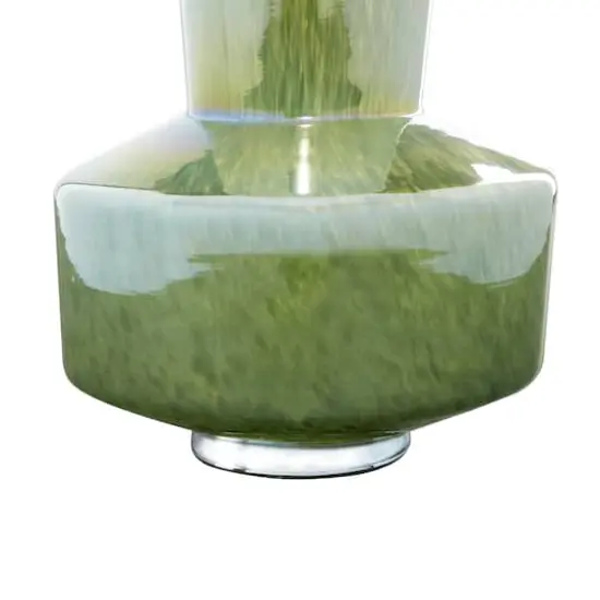 12" Jade Green Magician's Hat Modern Glass Vase {4}
