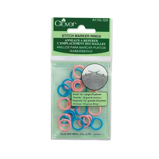 Clover Stitch Marker Rings {4}