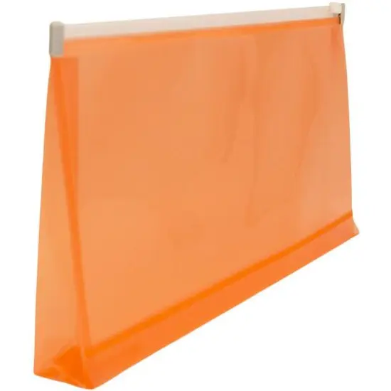 JAM Paper 5" x 10" Plastic Zip Closure Envelopes, 12ct. Orange {4}