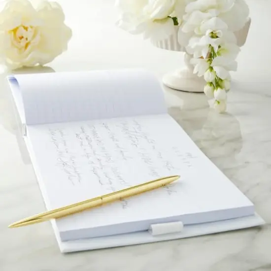 White & Gold Guest Book & Pen Set by Celebrate It&trade; {3}