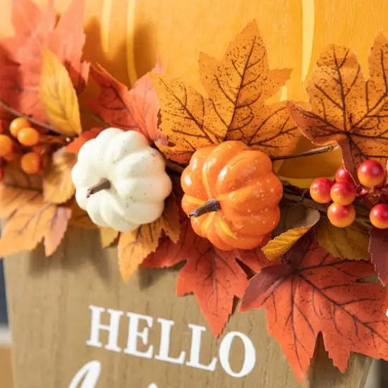 Glitzhome&reg; 36" Fall Wood Stacked Pumpkin Urn Porch D&eacute;cor {5}