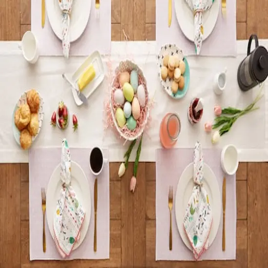 DII&reg; Lavender Fog Dobby Dots Rib Placemat (Set of 6) {8}