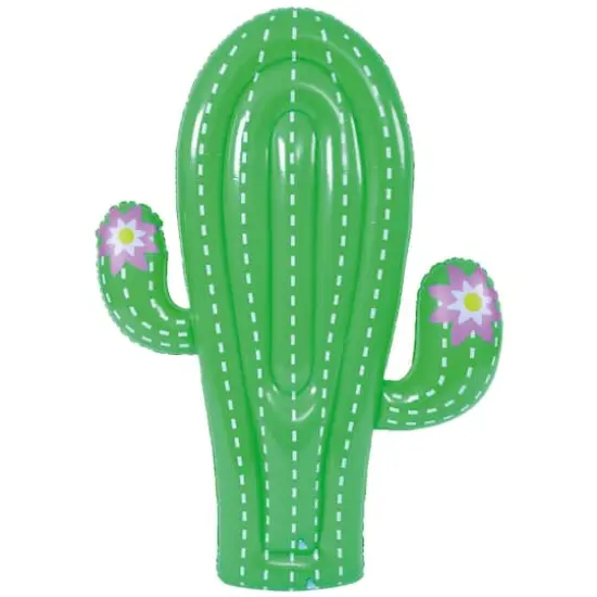 6ft. Green Jumbo Cactus Shaped Inflatable Pool Float {1}