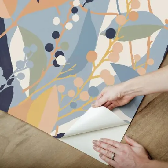 RoomMates Adelaide Peel & Stick Wallpaper Blue {6}