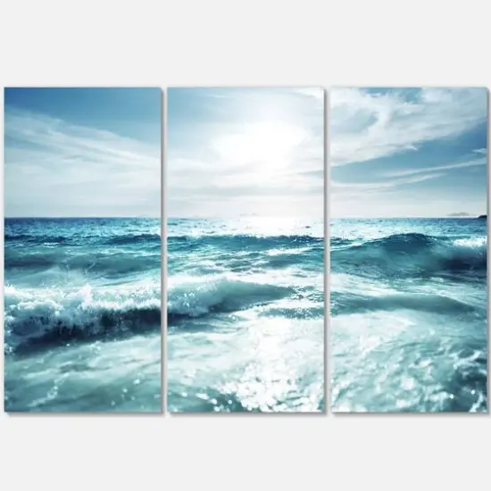 Designart - Seychelles Beach at Sunset - Seascape Canvas Art Print {1}