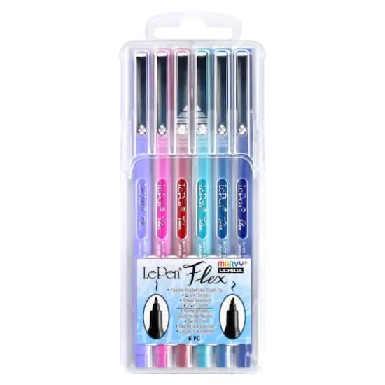 Marvy&reg; Uchida LePen&reg; Flex 6 Color Jewel Brush Pen Set {4}