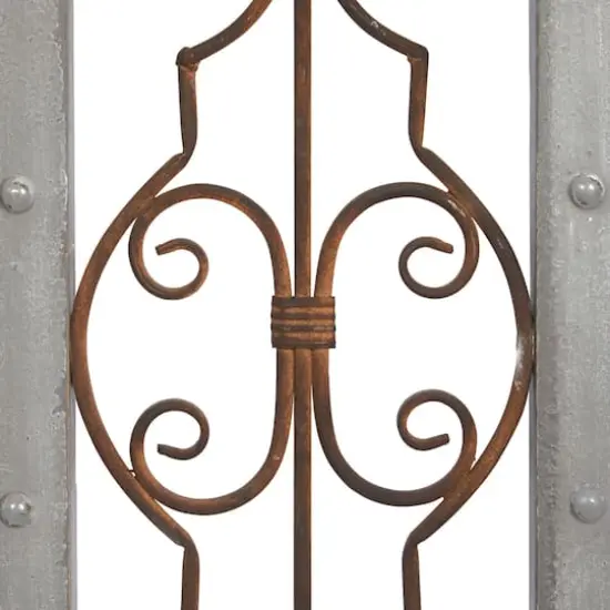 20" Gray Traditional Ornamental Wood Wall Decor {4}