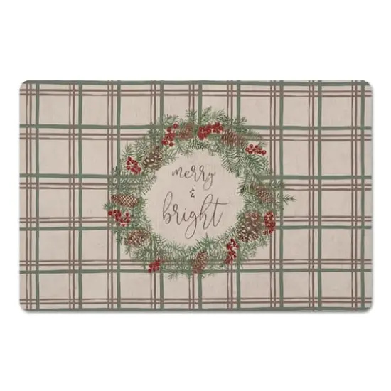 Merry & Bright Plaid Floor Mat {1}