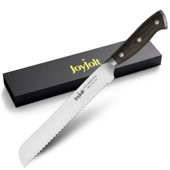 JoyJolt&reg; 8" High Carbon Steel Bread Knife {8}