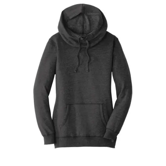 District&reg; Women's Lightweight Fleece Hoodie Heathered Black {1}