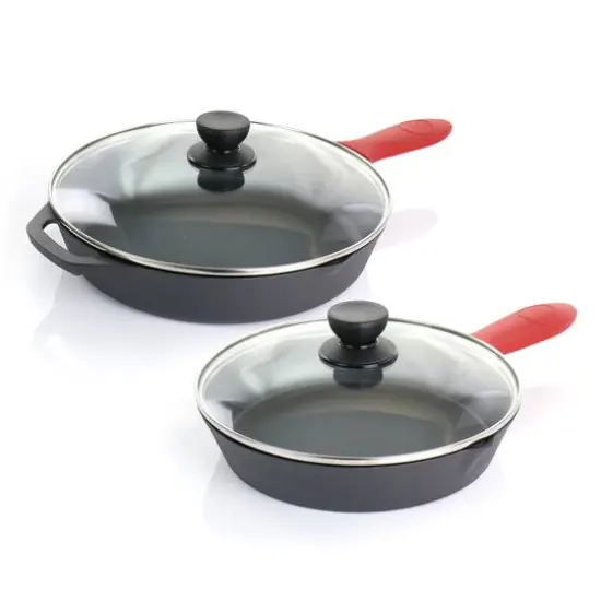 MegaChef 6 Piece Pre-Seasoned Cast Iron Skillet Set {9}