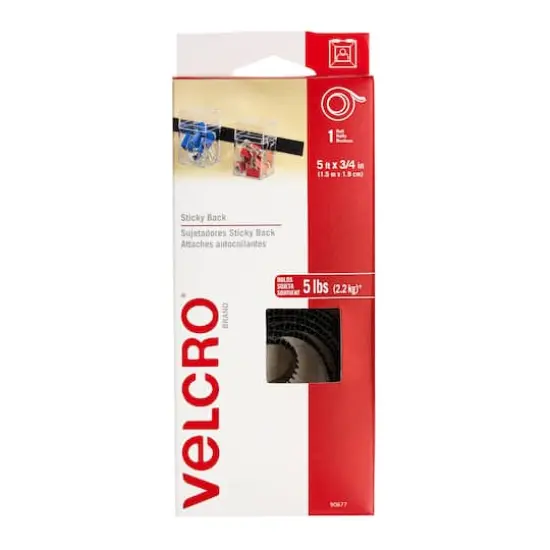 VELCRO&reg; Brand Sticky Back Tape, 5ft. Black {1}