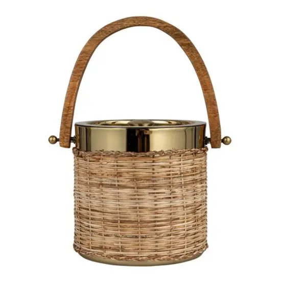 Hello Honey&reg; 3qt. Boho-Chic Rattan & Steel Ice Bucket {8}