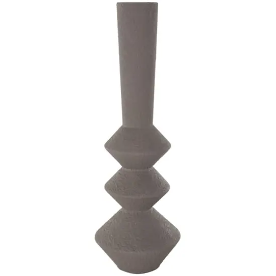 30" Dark Gray Metal Art Deco Style Vase {1}