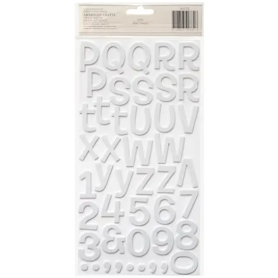 American Crafts&trade; White Rootbeer Float Foam Alphabet Stickers {3}