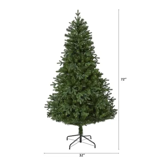 6ft. Pre-Lit Vermont Fir Artificial Christmas Tree with Clear LED Lights {3}