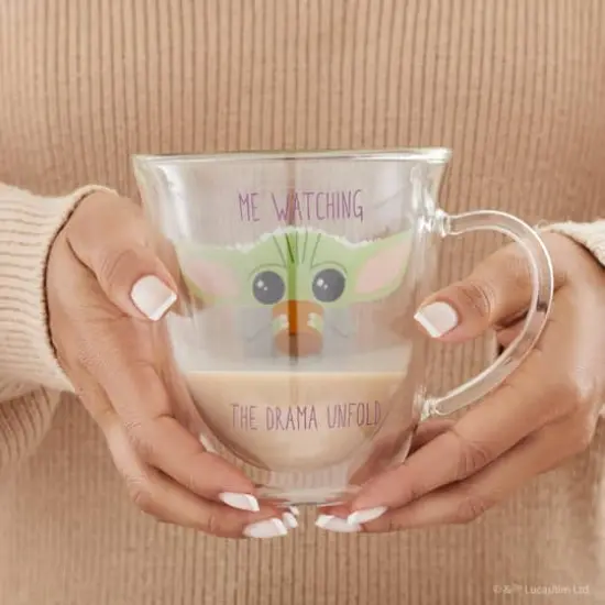 JoyJolt&reg; 13.5oz. Star Wars&trade; The Mandalorian Drama Glass Mugs, 2ct. {3}