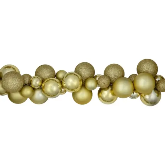 6ft. Shatterproof Golden Christmas Ornament Garland {1}