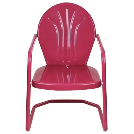 34" Outdoor Retro Tulip Armchair Pink {4}