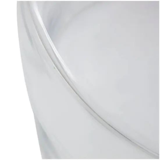 19" Glass Modern Accent Table Clear {4}