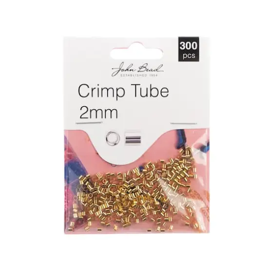 John Bead Must Have Findings 2mm Crimp Tubes, 300ct. Gold {1}