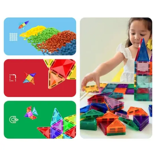 PicassoTiles&reg; 40-Piece Travel Size Building Block Tile Set {6}