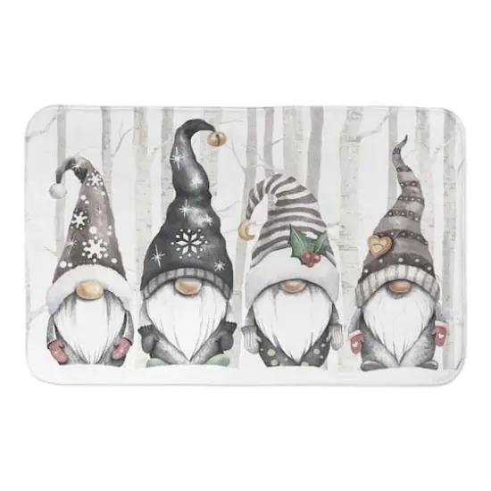 Designs Direct Winter Forest Gnomes Bath Mat, 34" x 21" {1}