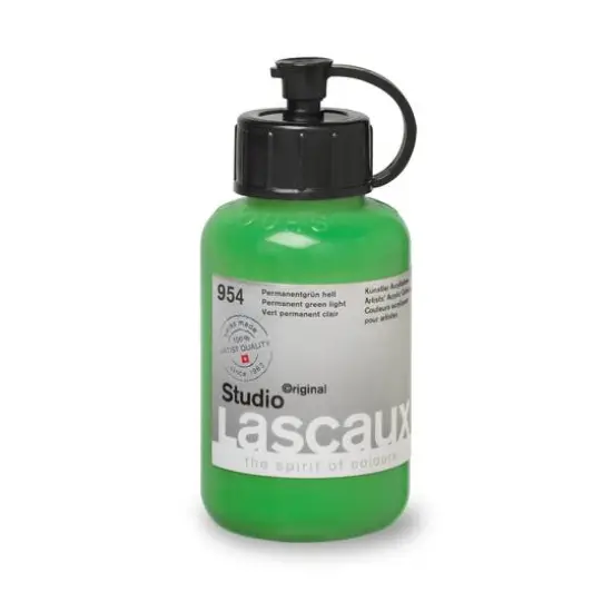 Lascaux Studio Acrylic Paint, 85mL 954 Permanent Green Light {4}