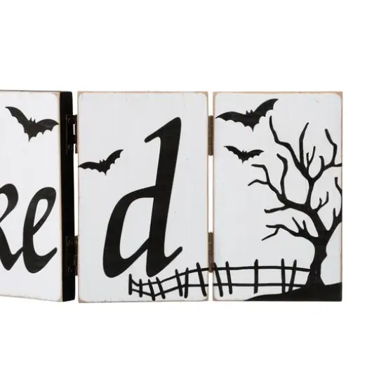 Glitzhome&reg; 20" Halloween Hinged Table Sign {9}