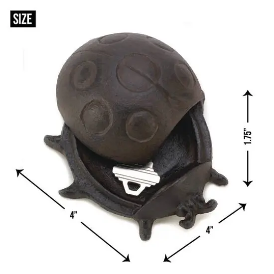 Secure Cast Iron Ladybug Secret Key Holder {6}