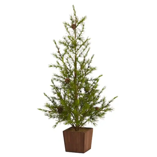 28" Unlit Alpine Artificial Potted Christmas Tree {1}