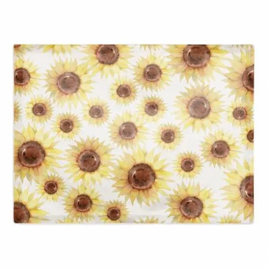 Sunflower Pattern 18" x 14" Cotton Twill Placemat {1}