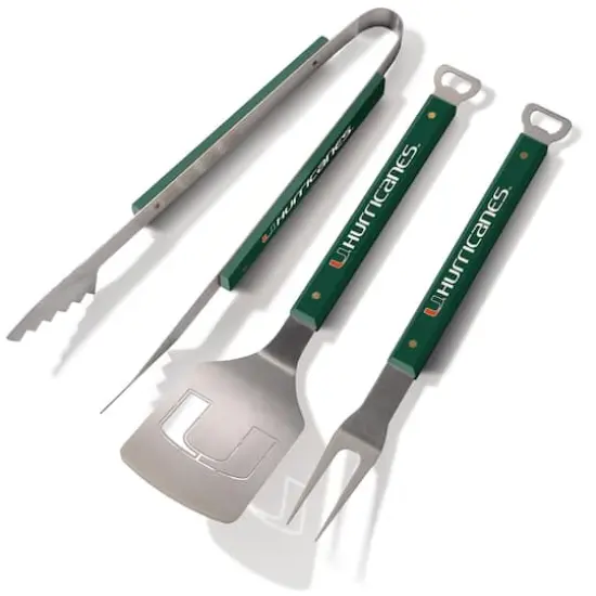 College Team Barbecue Set Miami Hurricanes {1}