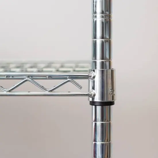 Iris&reg; 71" Silver 4-Tier Wire Rack Shelf {7}