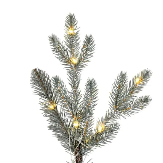 4ft. Pre-Lit Gooding Potted Pine Artificial Tree, Warm White LED Mini Lights {4}