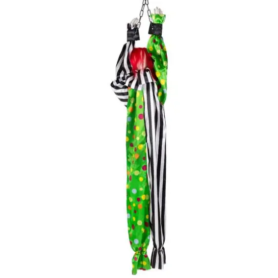 5ft Animated Shaking Clown with Sound Hanging Halloween Decoration {7}