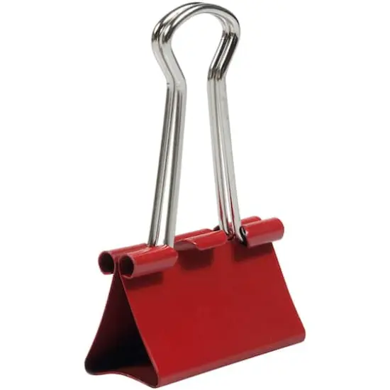 JAM Paper 1.25" Colorful Binder Clips, 30ct. Red {4}