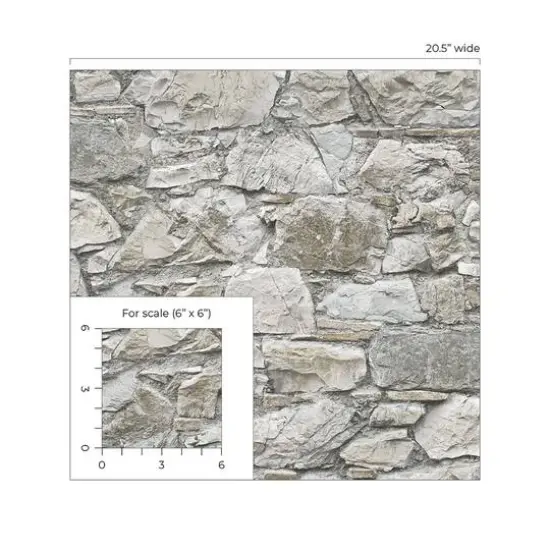 Surface Style Stone's Throw Peel & Stick Wallpaper Flax {8}