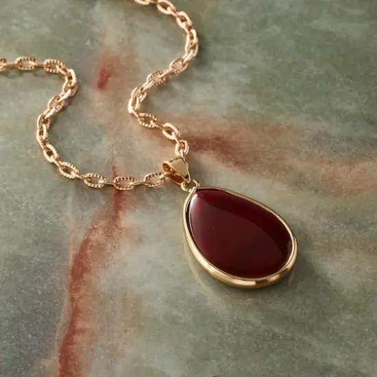 Red Brecciated Jasper Teardrop Pendant by Bead Landing&trade; {3}