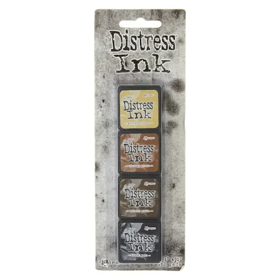 Tim Holtz® Distress Ink Pad Mini Kit no 3 Antique Linen/Vintage Photo/Walnut Stain/Black Soot {1}