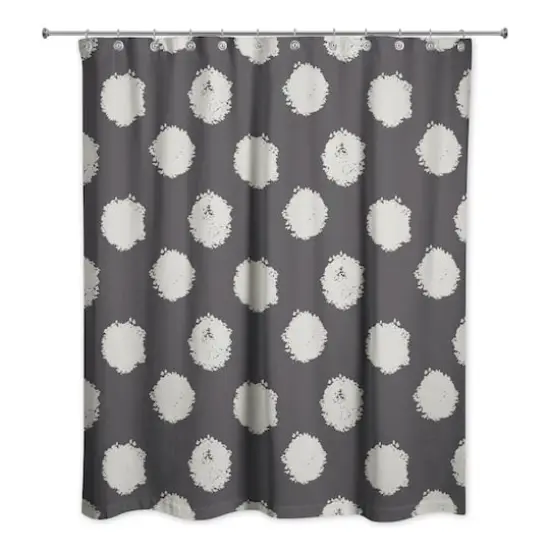 Polka Dots Shower Curtain White/Black {1}